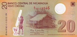 2007 Pick 202a  20 Córdobas Banco Central de Nicaragua  Unc