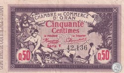 141-22-4/2/1920 Oran 50 Cts - Série V- Cdc