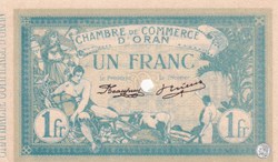 141-13-10/11/1915 Oran 1 Franc Annulé Cdc