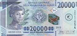 2015 Pick50a 20 000 GFr - Franc guinéen Unc