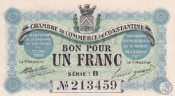 140-4- 1/5/1915 Constantine 1 Franc Cdc Séries B