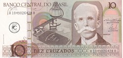 1986 Pick209a.1 10 Cruzado brésilien Unc