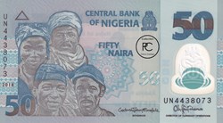 2018 Pick40h 50 ₦ - Naira nigérien Unc