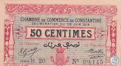 140-19- 28/6/1919 Constantine 50 Centimes Cdc Séries B20