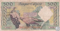 1958 Pick117 D-22 502 500 Francs Banque de l'Algérie TB