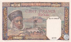 1942 Pick88 100 Franc algérien 899 Spl