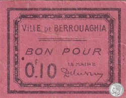 BERROUAGHIA 02  Ticket Carton ROSE  0,10 Cts