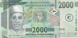 2018 Pick New 2.000 Francs Guinéens Unc