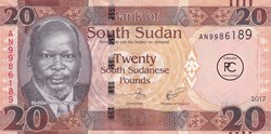 2017 Pick13c 20 £ - Livre sud-soudanaise Unc