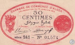 137-5-13/1/1915 Alger 50 cts Cdc. (9)