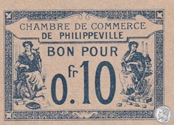 142-13- 7/10/1915  Philippeville 10cts Bleu