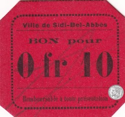 Sidi-Bel-Abbès 7a 0,10 franc - 1916