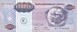 1995  Pick139   100 000 Kz - Kwanza angolais  Unc