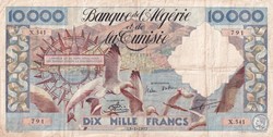 1957 Pick110 X-341 791 10 000 Franc algérien TTB