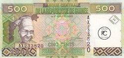 2006 Pick39a 500 GFr - Franc guinéen Unc