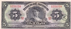1970 Pick60k.1 5 $ - Peso mexicain Spl