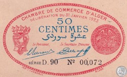 137-25-31/1/1923 Alger 50 cts Cdc. (3)