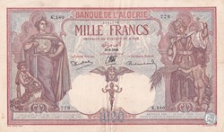 1938 Pick83 1 000 Franc algérien TTB
