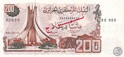 1983 Pick135s 200 د.ج - Dinar algérien Spécimen Unc