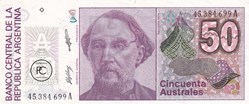1988 Pick326b.2 50 ₳ - Austral argentin Unc