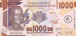 2015 Pick48a 1 000 GFr - Franc guinéen Unc
