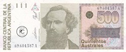 1990 Pick328b 500 ₳ - Austral argentin Unc
