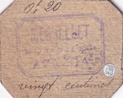 AZAZGA, MEGHELLET  Boucher  0,20(F) - 20 centimes carton