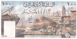 1964  Pick125a    100 د.ج - Dinar algérien Unc (3)