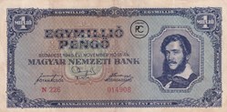 1945 Pick 122 1.000.000 Pengő / Penge / Pengova / Penghei Magyar Nemzeti Bank TTB