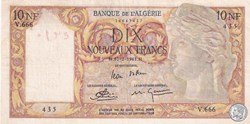 1961 Pick119a.4 V-666 435 10 Franc algérien Sup+