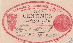 137-5-13/1/1915 Alger 50 cts Cdc. (10)