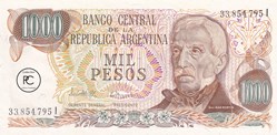 1982 Pick304d.1 1 000 $L - Peso ley argentin Unc