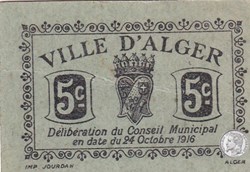 Ville d'Alger-24/10/1916 5 Centimes Vert (2)