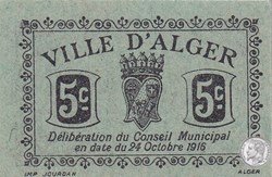 Ville d'Alger-24/10/1916 5 Centimes Vert (3)