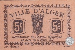 Ville d'Alger- 9/3/1917 10 Centimes Beige (3)