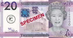 2010  Pick35s    20 £ - Livre de Jersey  Spécimen Unc