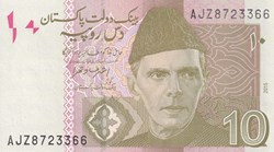 10 Rupees State Bank of Pakistan 2015 Unc Pick 45j