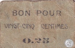 TENES -5- 0,25 Centimes Vert  Union Commerciale