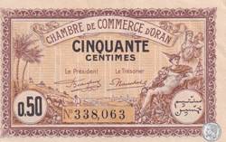 141-31- 18/1/1922 Oran 50 Cts Cdc