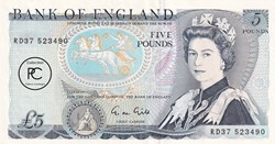 1988 Pick378f 5 £ - Livre sterling britannique Unc