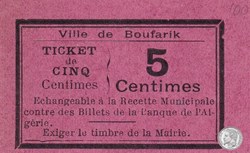 BOUFARIK 4 - 5 centimes -1916 (2)