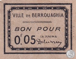 BERROUAGHIA 01 Ticket Carton chamois 0,5 Cts