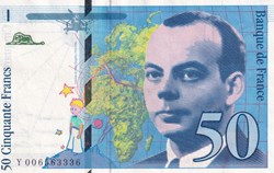 1993 Pick 157b 50 Francs St exupery Unc