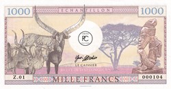 2018 1000 Francs Billet Test Congo Unc