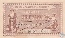 142-9- 29/12/1917 Philippeville 1 Franc Cdc Série B36