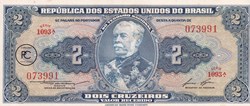 1954  Pick151b  2 Cruzeiro brésilien  Unc