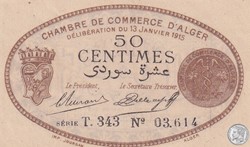 137-9-13/1/1915 Alger 50 cts Cdc.(6)