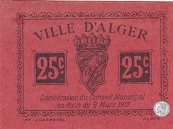 Ville d'Alger- 9/3/1917 25 Centimes Orange Vif (1)