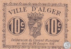Ville d'Alger- 24/10/1916 10 Centimes Beige (3)