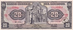 1986 Pick121Аa.3.1 20 S/. - Sucre équatorien Unc